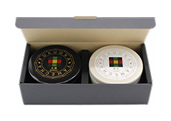 Green Tea Gift Set with the “Fukuoka Yamecha” Logo (Gyokuro and Sencha: 50 g each)